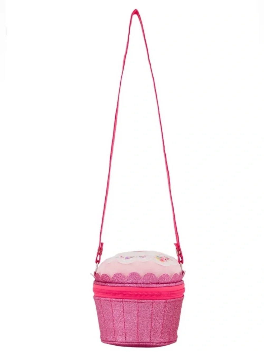 Claire’s Pink Cupcake Shaker Crossbody Purse Bag | NWT